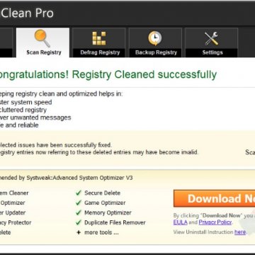 regclean pro registry cleaners screenshot 